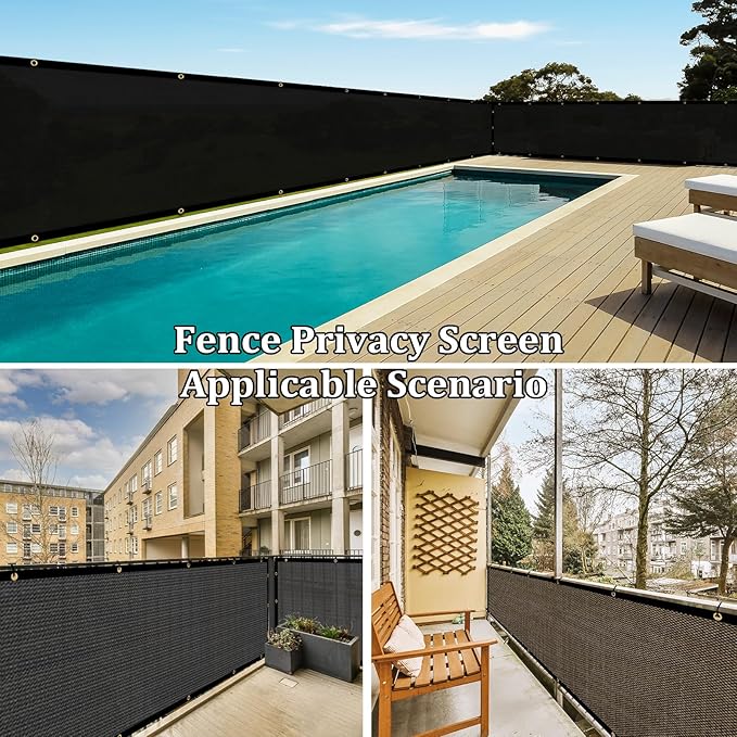 Shade&Beyond 6'x89' Brown Privacy Screen Fence Cover 170 GSM Fencing Mesh Fence Panel for Wall Garden Yard Backyard Indoor Outdoor Home Decoration