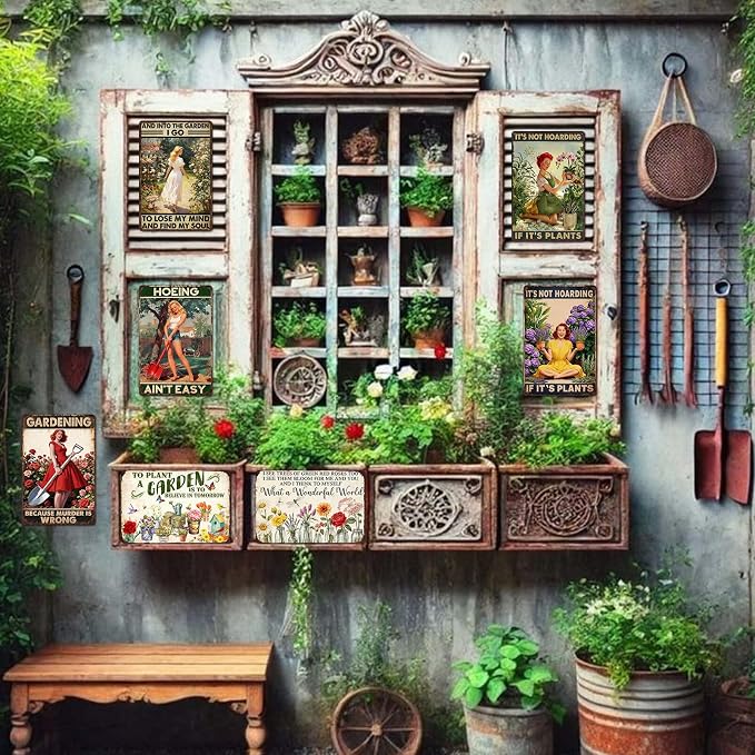 Garden Sign Gifts For Gardeners Gardening Decor For Women Metal Tin Signs Vintage And Into The Garden I Go To Lose My Mind And Find My Soul Sign Garden Lover Gift Wall Decor 8x12 Inch