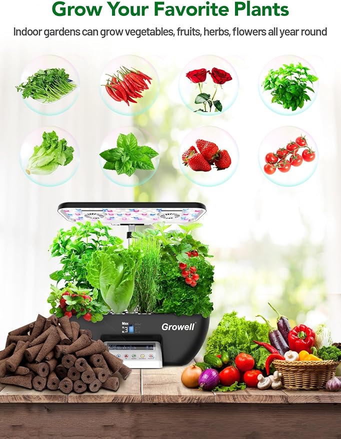 Growell 240 Pcs Hydroponic Pods Kit, 120 Pcs Grow Sponges with 120 Pcs Pod Labels Compatible with Aerogarden and Others Brand, Seed Pod Starter Kit for Hydroponics Growing System