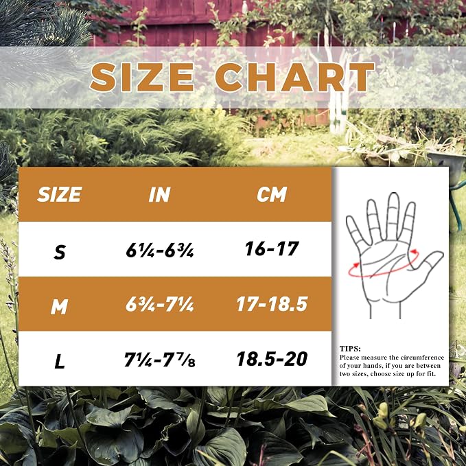 HANDLANDY Gardening Gloves for Women, Breathable Ladies Leather Garden Yard Gloves Best Gift for Gardeners