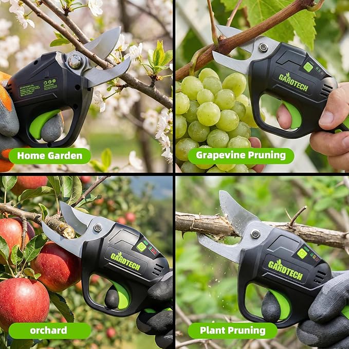 GARDTECH 7.2V Electric Pruning Shears Cordless with 4000mAh Battery, 0.55in Cutting Electric Pruner, Ultra-Lightweight 1.5lbs Cordless Garden Shears for Weak Hands, Potted plant, Rose and Shrub