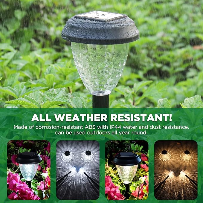 URAGO Super Bright Solar Lights Outdoor Waterproof-10 Pack, Dusk to Dawn Up to 12 Hrs Solar Garden Lights Outdoor Pathway Auto On/Off, LED Landscape Decorative Lighting for Walkway Patio Yard Outside