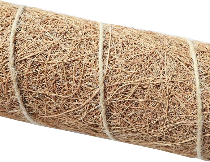 Moss Pole for Plants 4 Pack Natural Coco Coir Climbing Support Stakes with Plant Ties Indoor Monstera Plant Training Extension Poles 7.9inch Each Total 31.6 inch