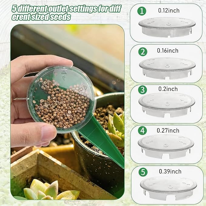 Professional Garden Dibber Set, Effortless Seed Planting Tool with Seed Spacer & Depth Measuring, Multi-Function Gardening Tool for Home Planting