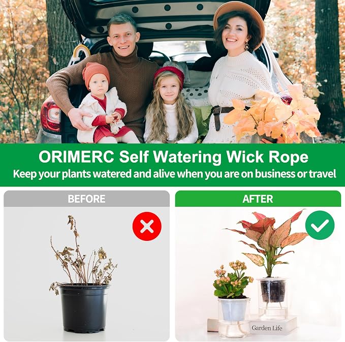 ORIMERC 25 Pack Net Pots 3 inch Hydroponic Pots Come with 25 ft Self Watering Wick & 25 Pcs Plant Label Aquaponics Mason Jar Insert Orchid Netted Basket Slotted Mesh Garden kratky Growing Vegetable