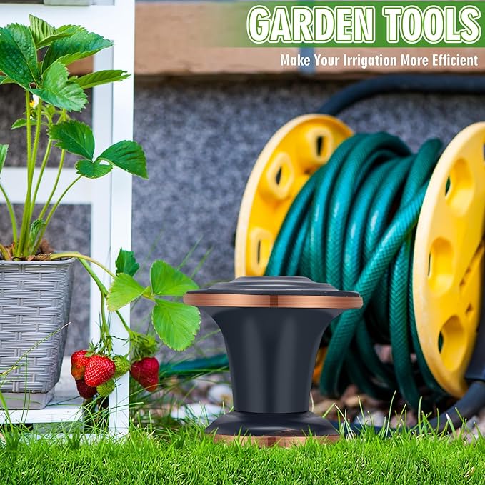 Tandefio 5 Pcs Garden Hose Guide Stake 17 Inch Heavy Duty Decorative Metal Water Hose Guide Stake for Garden, Lawn, Plants and Flower Beds