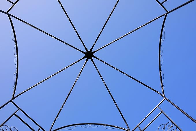 1. GO Steel Garden Arch, 8' High x 5'2" Wide, Garden Arbor for Various Climbing Plant, Outdoor Garden Lawn Backyard Gazebo