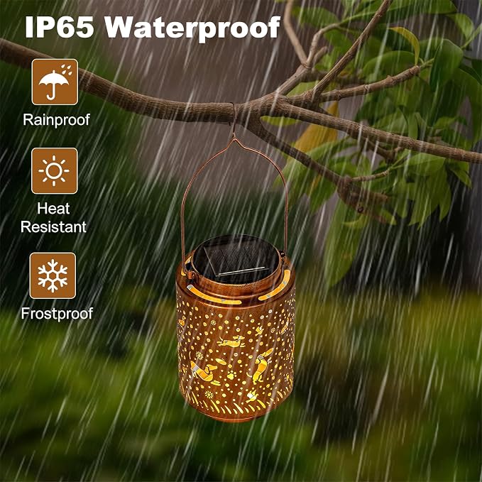 Dachshund Dog Solar Lanterns, Mothers Day Gifts for Mom Grandma Women, Gifts for Dog Lovers, Outdoor Waterproof Hanging Garden Decor for Patio Yard