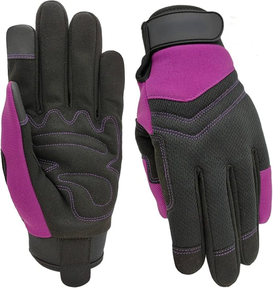 Gardening Gloves,Women Yard Work Garden Glove,Gifts | Thorn Proof,Puncture Resistant,Touchscreen,Gift,Leather,Spandex