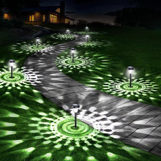 10 Pack Ultra Bright Solar Lights Outdoor Waterproof, from Dusk to Dawn Up to 12H Outdoor Solar Lights, Auto On/Off Solar Powered Garden Pathway Lights, Landscape Lighting Decorative for Yard, Patio