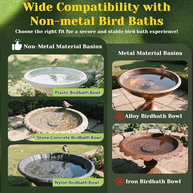 5Pcs Bird Bath Copper Disk 99.99% Pure Copper Purification Disk 0.6mm for Clean Water via Natural Physics Universal Fit for All Season Outdoor Birdbaths,Bowls and Garden Fountains(Leaf)