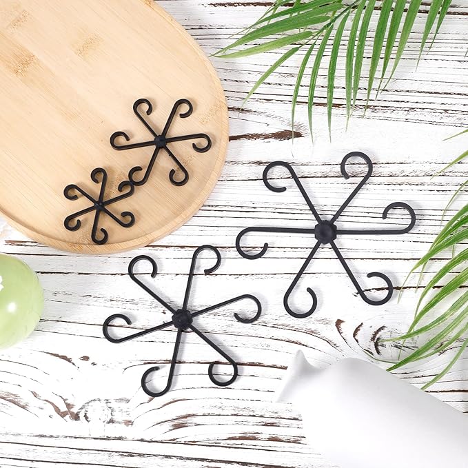 XIHIRCD 4pcs Plant Stem Support, Climbing Houseplant Leaf Support Ring Plant Climbers Stem Holders Plants Climbing Rack Plant Flower Gardening Growth Cultivation Accessories Tools(Black)
