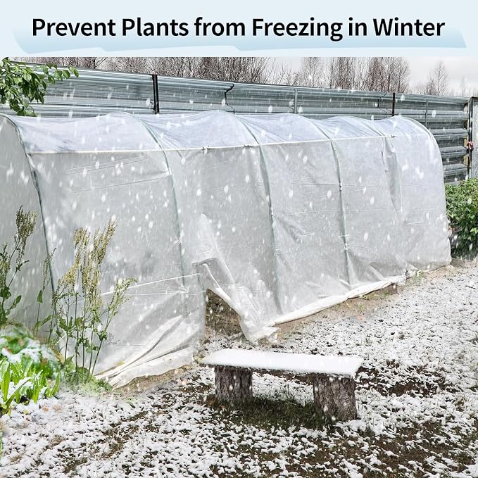 Insoma 1.1oz/yd Plant Covers Freeze Protection,6.9 X 16.8 FT Floating Row Cover for Garden, Frost Plant Blanket for Winter Frost/Sun Pest Protection