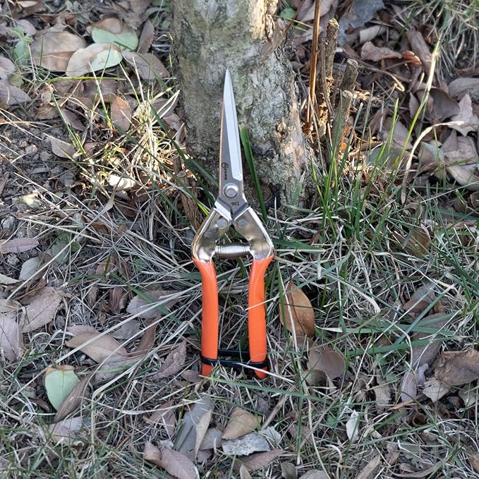Sanung 902 Pruning Shears for Gardening, Hand Pruner Scissors with Straight Stainless Steel Blades Safety Lock Cutting Clipper for Tree Branches Plants Garden Trimmer Tool for Home Garden Yard