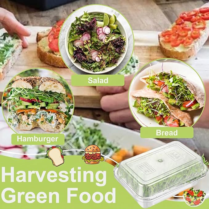 Sprouts Growing Acrylic lid for 2-Tier 10.4 inch Trays, Microgreens Growing lid, Seed Sprouting Sprouts for Beans Alfalfa Broccoli Wheat Grass