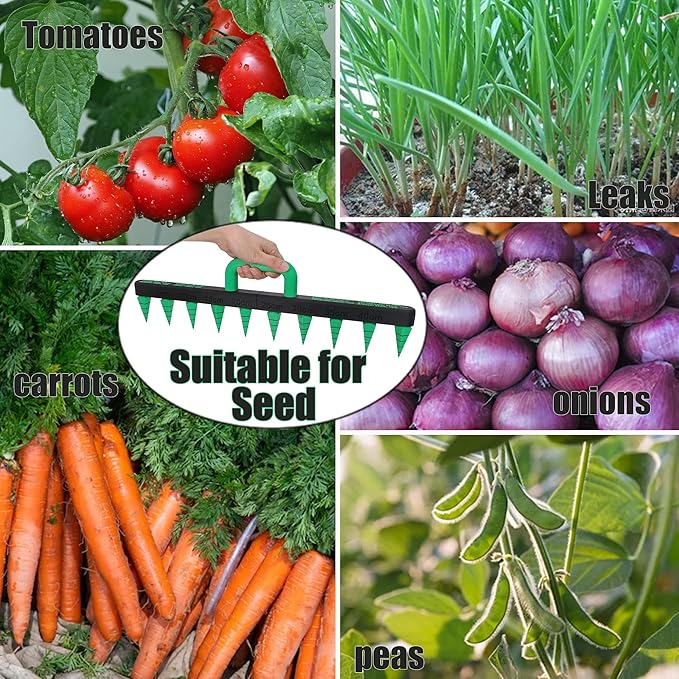 Seed Spreader Tool - 10-Hole Adjustable Detachable Seed Spacer, Handheld Seed Planter Tool Lightweight Planter for Vegetables, Mini Seed Dispenser Gardening Tools for Small Seeds