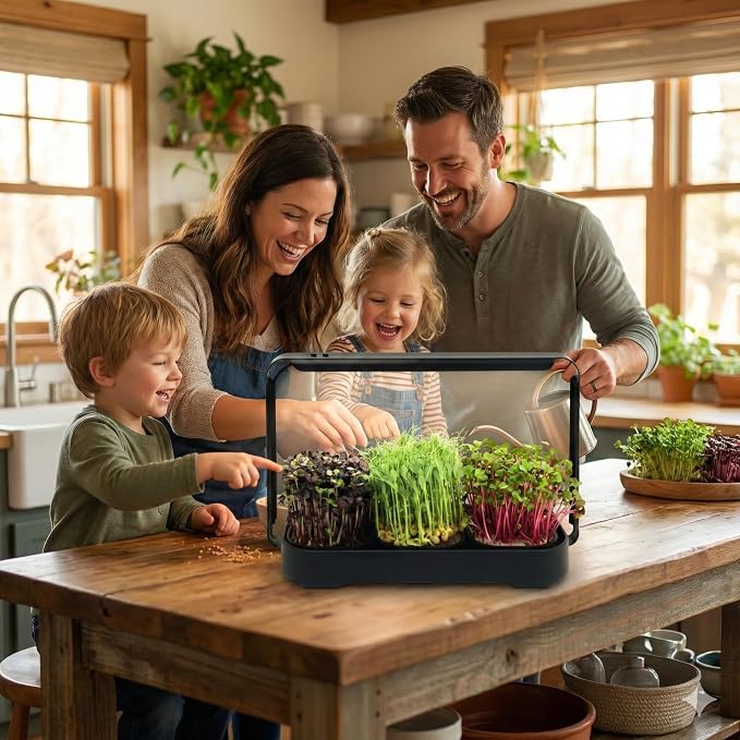 6-Pack Jute Grow Mats for Microgreens - Natural Biodegradable Hemp Mats for Seed Starter Tray & Sprouting Kit - Proprietary Water Level Hole Design for Micro Greens Trays (No Seeds)