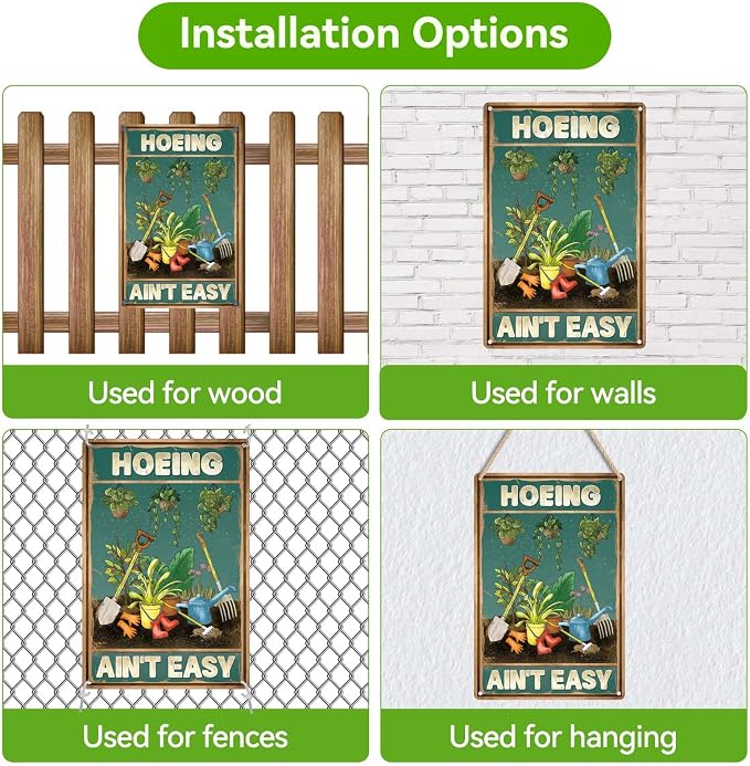 Gardening Gifts for Women,Gardeners,and Plant Lovers,Funny Metal Garden Signs Decor for Outside,Yard,Backyard,Garden Decorative Outdoor Accessories Essentials Supplies