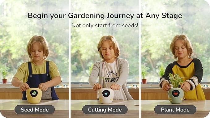 New 2026 Ai Smart Planter – Extra Large Interactive Plant Pot, Pet Plantagotchi, robot, Leafypod and Plantiboy, Robot Flower Pot with Feelings, Indoor Flowerpot with Water, Digital Gifts (Purple)