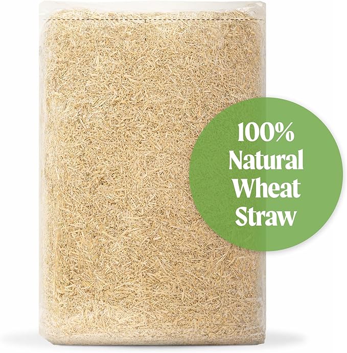 HealthiStraw GardenStraw, 3 cu ft (20 lbs) Pack of 4 – All-Natural Mulch for Gardens, Vegetables & Lawn Seeding – Water-Conserving Wheat Straw – Thoroughly Cleaned, Sustainable