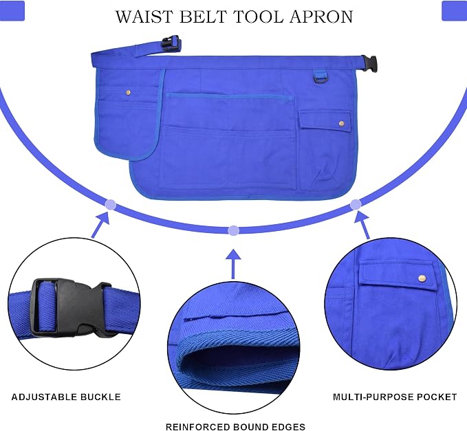 Nanxson Tool Apron Half Canvas Apron With Muti-Pockets for Home Garden Painting Crafting Woodworking CFG003