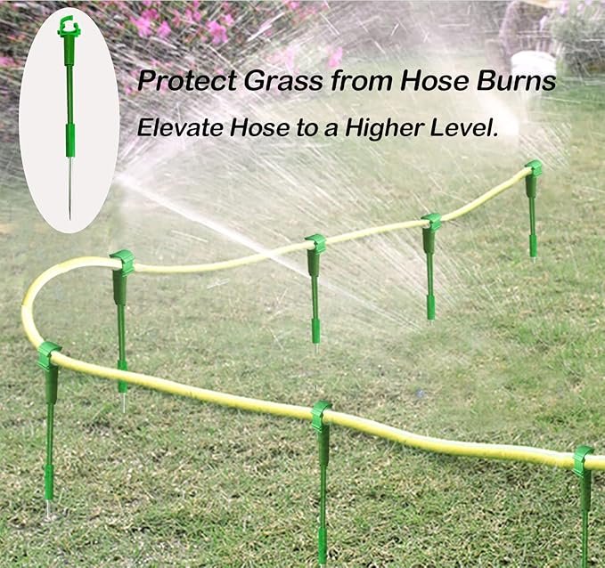 6PC 1'' Hose Guides for Garden Decorative，Water Hose Hoder to Keep Hose Off Grass，Outdoor Post Garden Hose Support Water Sprinkler Hose Stand Butler Gardening Supplies for Garden Lawn Yard (Set D)