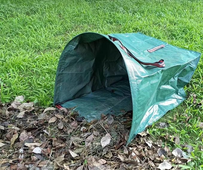 RISETEX 72 Gallon Yard Lawn Garden Bags, Large Standable Leaf Bags, Outdoor Garbage Can - Collapsible Trash Can for Parties, Yard Waste, Laundry, Camping - 1 Count