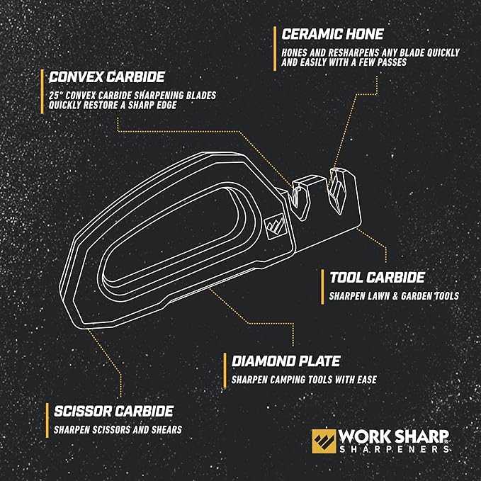 Work Sharp Handheld Pivot Pro Knife and Tool Sharpener, WSHHDPVT, Black