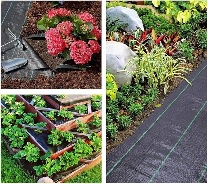 Driveway Fabric,Commercial Grade Landscape Fabric 6FT X 300FT 3.2oz Premium Ground Cover Garden Weed Barrier Fabric Heavy Duty,Woven Geotextile Fabric for Underlayment