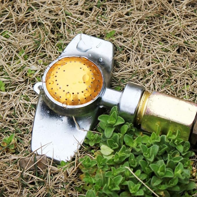 360 Degree Metal Spot Sprinkler,Small Sprinkler Garden for Small Areas Lawn Sprinklers for Yard Circle Pattern with Gentle Water Flow Garden Watering (1, Yellow)