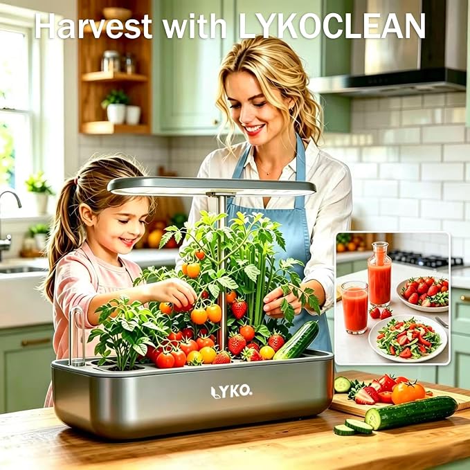 LYKOCLEAN Salad Buttercrunch Lettuce Seeds for AeroGarden, iDOO, Ahopegarden Hydroponics Growing System, 7-pods, 350+ Seeds (Include Spinach, American Fast Lettuce,Cabbage, Cauliflower)