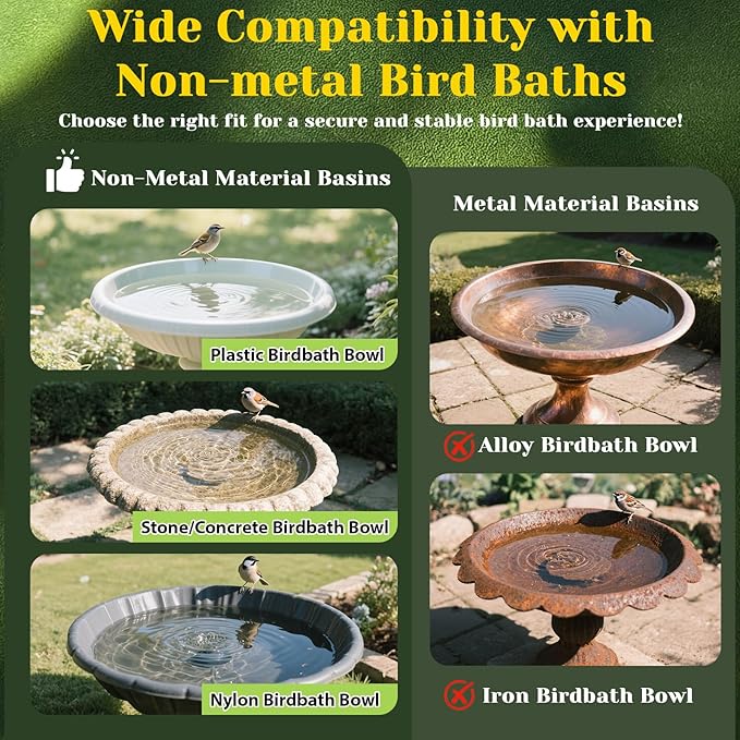 3Pcs Bird Bath Copper Purification Disk 99.99% Pure Copper Water Cleaning Discs 0.6mm Physical Clean Water for All-Season Universal Natural Fit for Outdoor Birdbaths, Bowls, Garden Fountain(Butterfly)