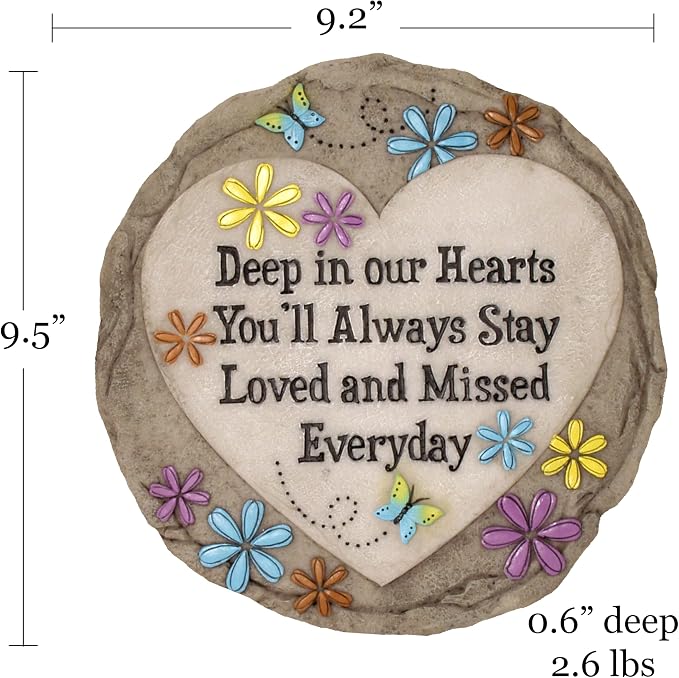 Spoontiques - Garden Décor - If Love Could Have Saved You Stepping Stone - Decorative Stone for Garden