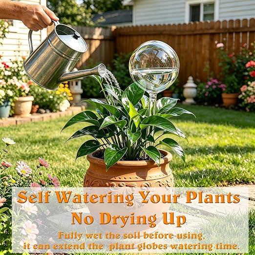 Plant Self Waterer for Indoor Outdoor Plant – Self Watering Planter Insert When on Vocation, Plant Watering Globes Drippers for Who Busy Care Plant – Ideal House Garden Plant Water Bulb