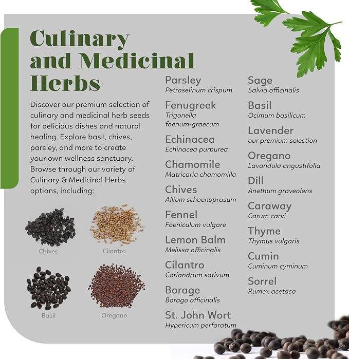 Organic Heirloom Seed Kit - 70+ Varieties, 50,000+ Seeds - Diverse Fruits, Vegetables, & Herbs for Gardening- Includes Culinary & Medicinal Herbs- Embrace Abundance & Enrich Your Farming