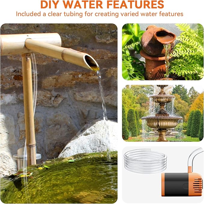 POPOSOAP 30W Solar Fountain Pump with 430GPH Flow, 7 Water Spray Heads & 16.4ft Cable, Solar Pond Pump with Adjustable Flow Valve & Dry Run Protection for Garden, Birdbath, Water Feature P130C