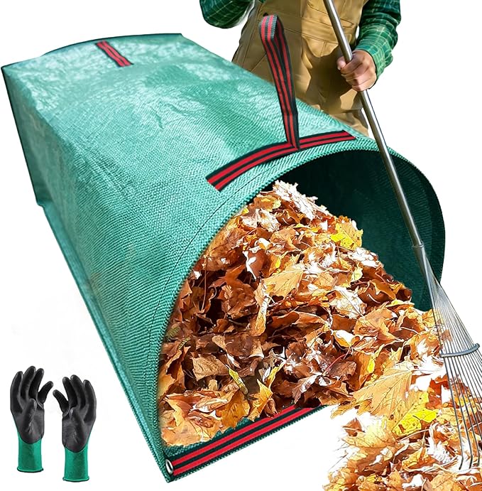 72 Gallon Leaf Collector, Reusable Leaf Bag, Dustpan-Type Yard Garden Bag | Heavy Leaf Pick up Tool Collapsible Lawn and Leaf Bag, Garden Yard Waste Container for Leaves, Lawn Debris, Grass Clippings