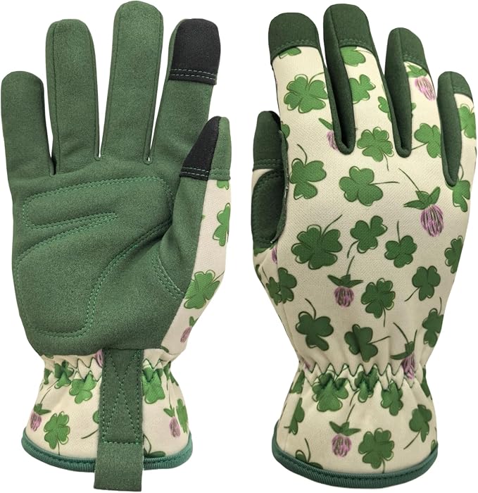 Gardening Gloves,Women Yard Work Garden Glove,Gifts | Thorn Proof,Puncture Resistant,Touchscreen,Gift,Leather,Spandex