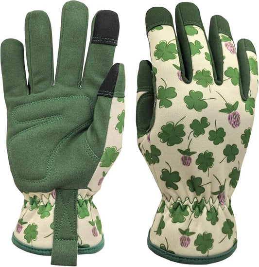 Gardening Gloves,Women Yard Work Garden Glove,Gifts | Thorn Proof,Puncture Resistant,Touchscreen,Gift,Leather,Spandex