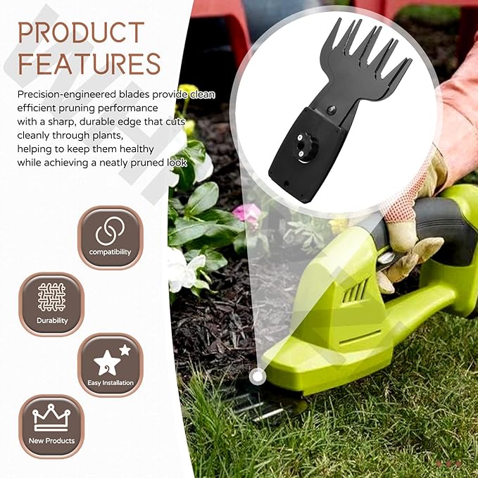 2 Pack 302348001 Hedge Trimmer Grass Shear Blade Assembly Compatible with Homelite Ryobi P2900 P2900VNM P2906VNM