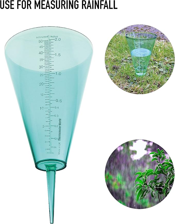 Rain Gauge to Monitor Rainfall Levels with Easy Read Scale The Perfect Outdoor Rain Meter for Your Garden