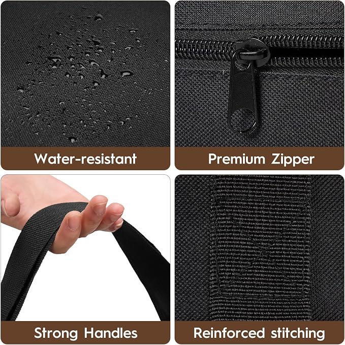 Table Leaf Storage Bag Heavy Duty Waterproof Extra Large 50" Lx24 W Table Leaf Covers Protector with Reinforced Handles for Storage, Black