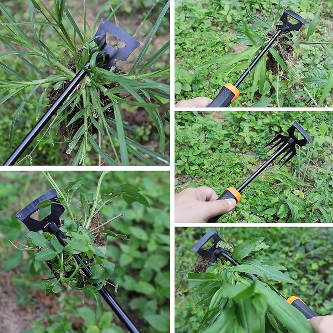 Weed Remover Tool,Portable Garden Weeder Tool,Gardening Weeding Tools,Manganese Steel Weeding Tools,for Hand Weeder for Vegetable Gardening Backyard Farm Planting & Uprooting Weeding Tool