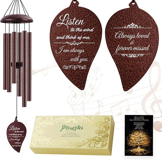 Memorial Wind Chimes for Outside, Sympathy Gift for Loss of Loved One Mom Dad, Ideal for Funeral, Bereavement Condolence Remembrance Gifts