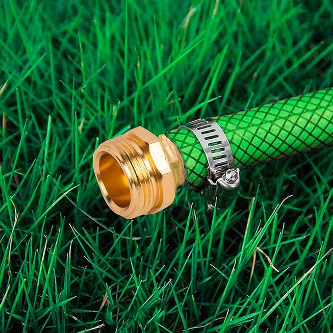 Hourleey Garden Hose Repair Connector with Clamps, Fit for 3/4" or 5/8" Garden Hose Fitting, Male and Female Hose Adapter Water Hose Repair Kit, 7 Set