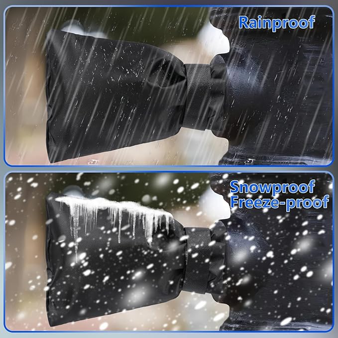 Outdoor Faucet Covers 2Pack 8.5″x5.9″x1.9″ Thicker Hose Bib Insulation Cover Waterproof & Frost Free Outside Spigot Cover Bag Insulated Covers