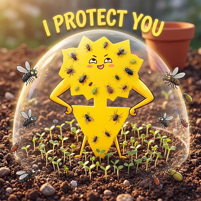 400 Pcs Fruit Fly Sticky Traps Yellow Fungus Gnat Sticky Traps Indoor Plant Fly Stickers Butterfly Sunflower Bug Stickers for Houseplants Kitchen Indoor Outdoor Garden Insect Catcher