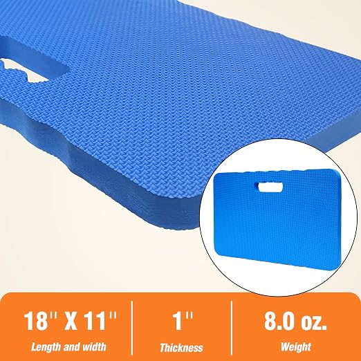Gardzen 3-Pack Garden Kneeling Pad, EVA Foam Kneeler Pad for Gardening, Baby Bath, Yoga, Pilates, Exercise, 18" x 11" x 1", Blue