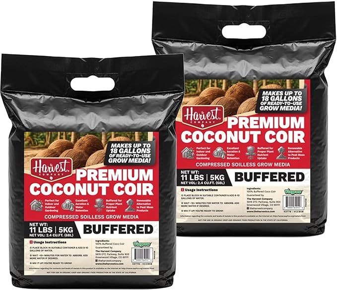 Viagrow VCCB5B-2 VCCB Coco Coir, 2 Pack, Buffered 5KG