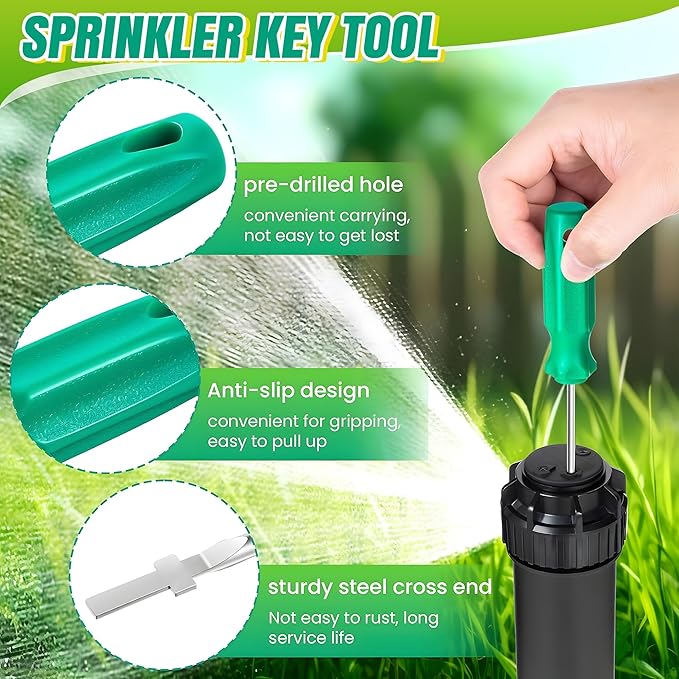 10" Popup Riser Extension Compatible with Rain Bird 1800 Series& Hunter Pro-Spray Sprinklers, Sprinkler Head Riser Extender with RotorTool, Garden Lawn Irrigation Spray Head (4 Set,Black)